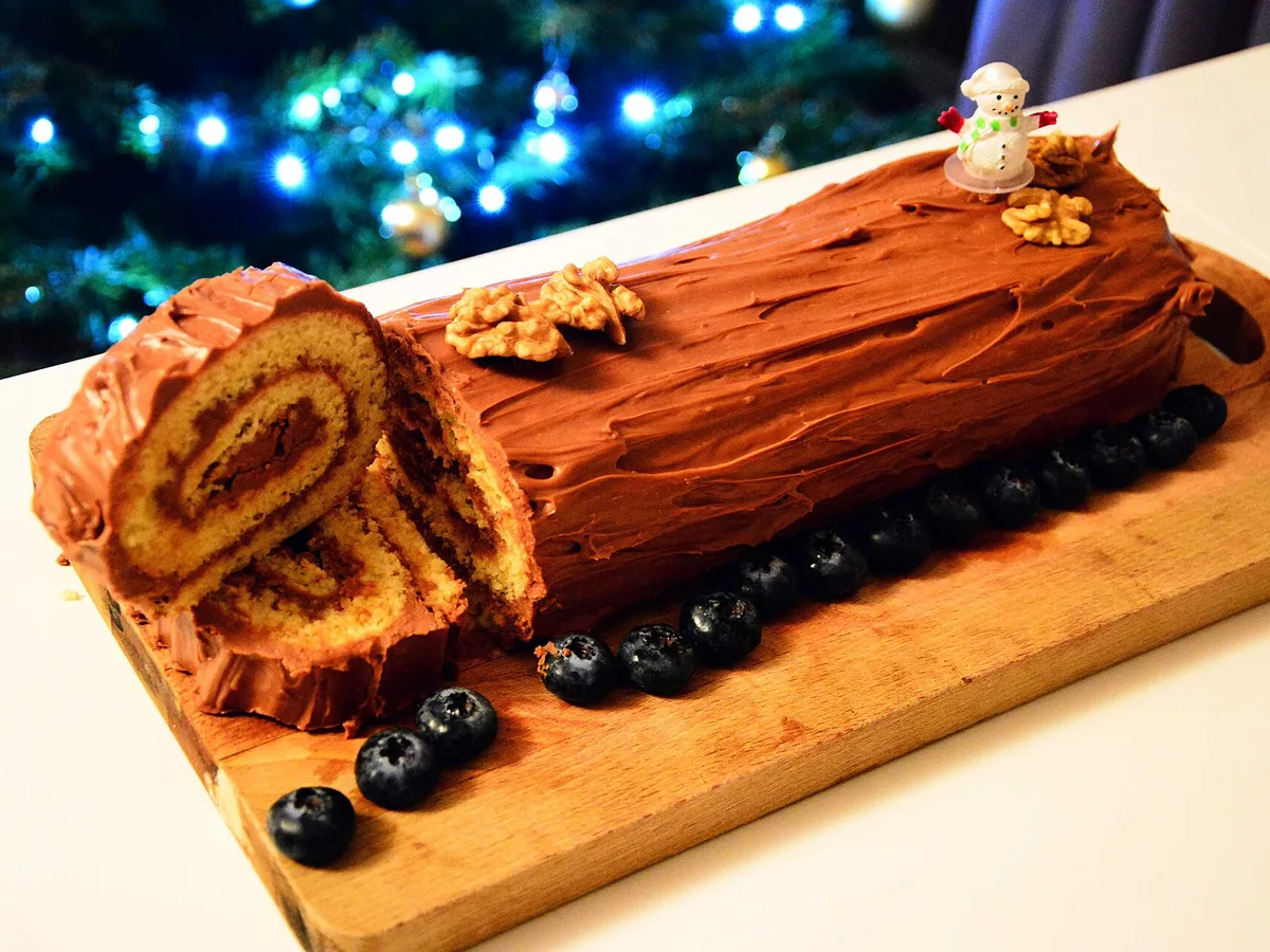 Bûche de Noël chocolat-orange