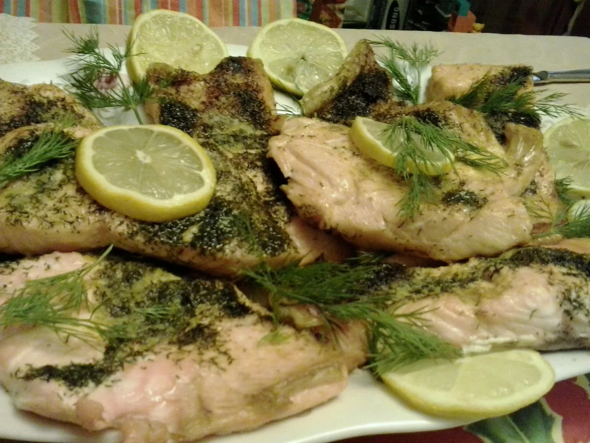 Saumon au four au citron et à l'aneth